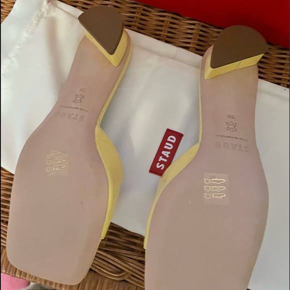 NWT - NEVER WORN - STAUD Simone Sandal - Size 38 (US 8) - Wallflower Faux Croc - Picture 7 of 7